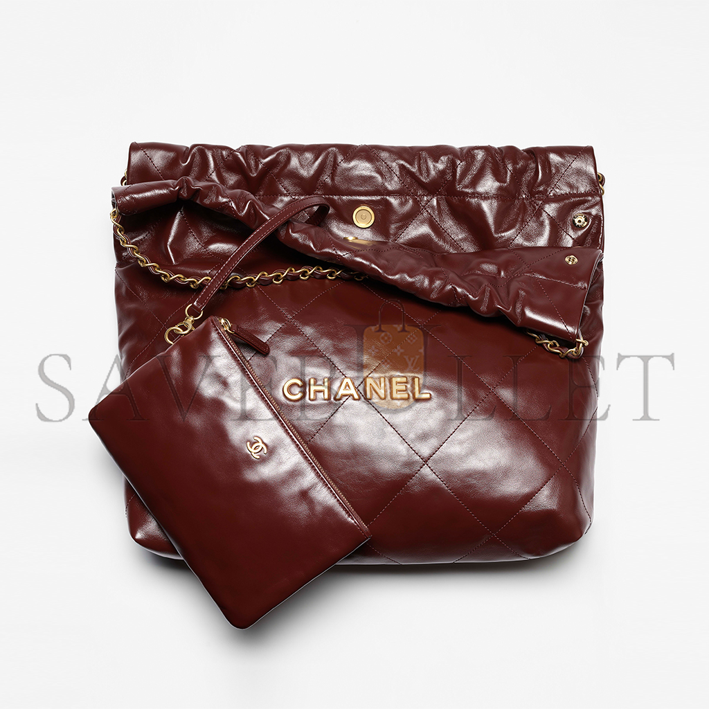 CHANEL MASTER 22 HANDBAG SHINY CALFSKIN & GOLD-TONE METAL AS3261 (42*36*8cm) CHANEL MASTER 22 HANDBAG SHINY CALFSKIN & GOLD-TONE METAL AS3261 (42*36*8cm)